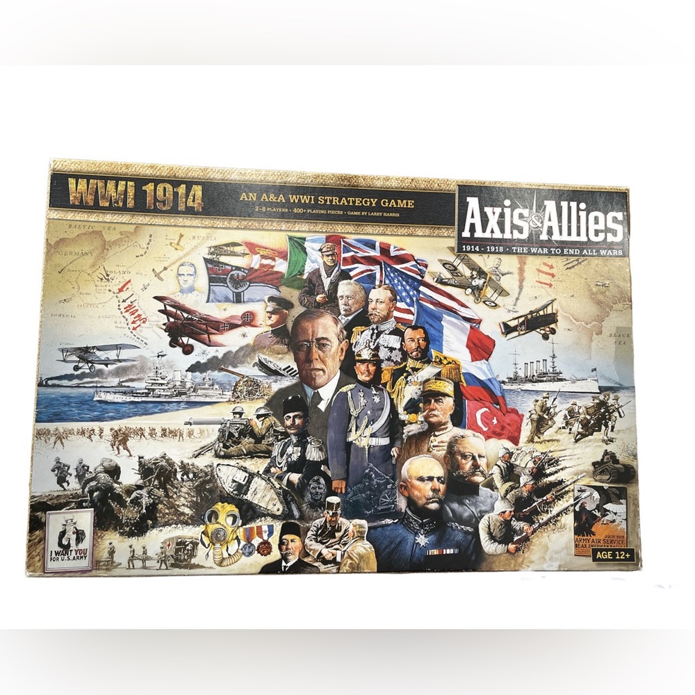 Axis & Allies WWI 1914 World War I Avalon Hill Board Game COMPLETE With extras